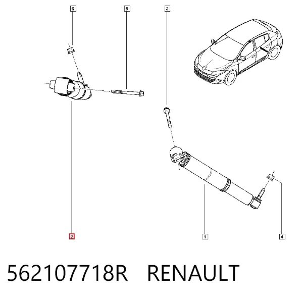 Амортизатор задний 562107718R Renault (RVI)