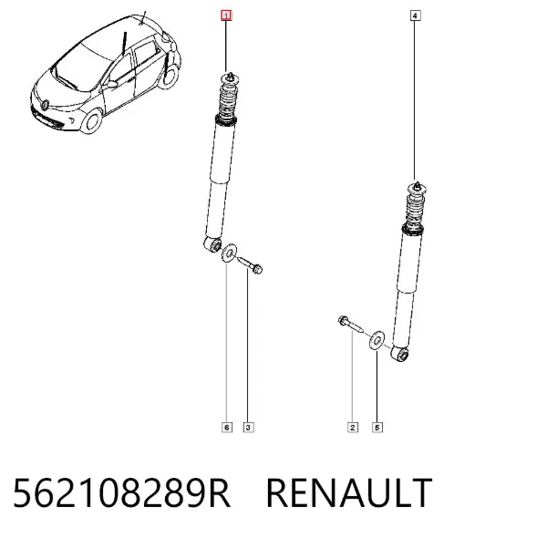 Амортизатор задний 562108289R Renault (RVI)