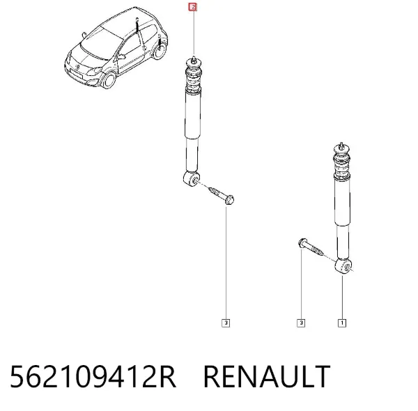 Амортизатор задний 562109412R Renault (RVI)