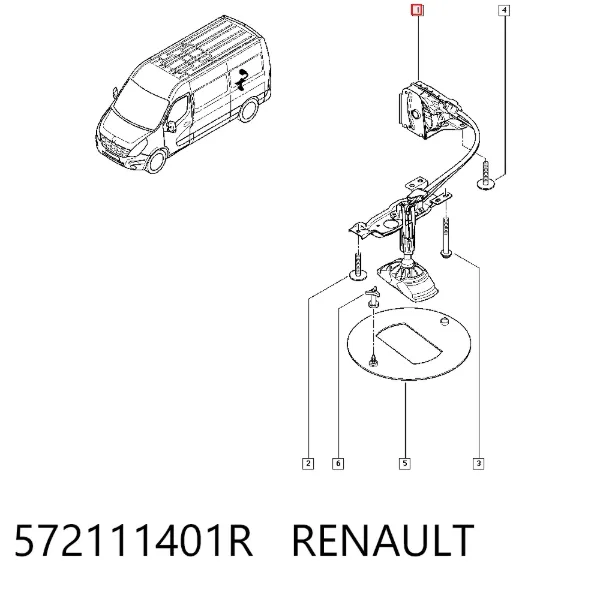Кронштейн запасного колеса 572111401R Renault (RVI)