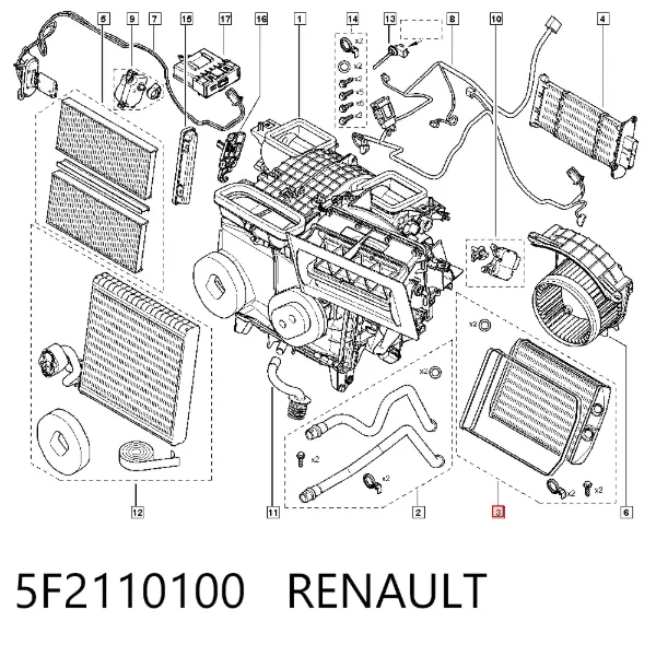 Радиатор печки 5F2110100 Renault (RVI)