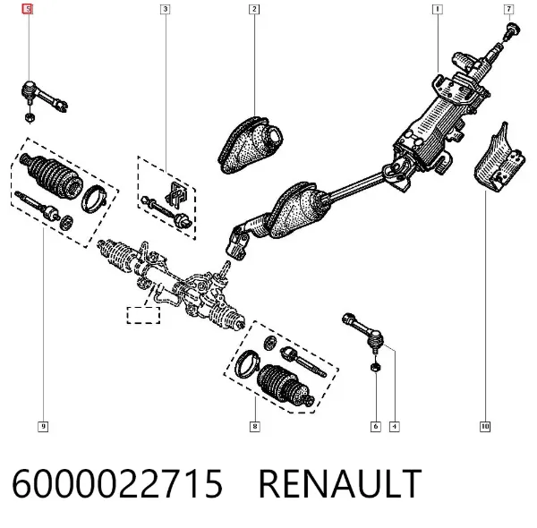 Рулевой наконечник 6000022715 Renault (RVI)
