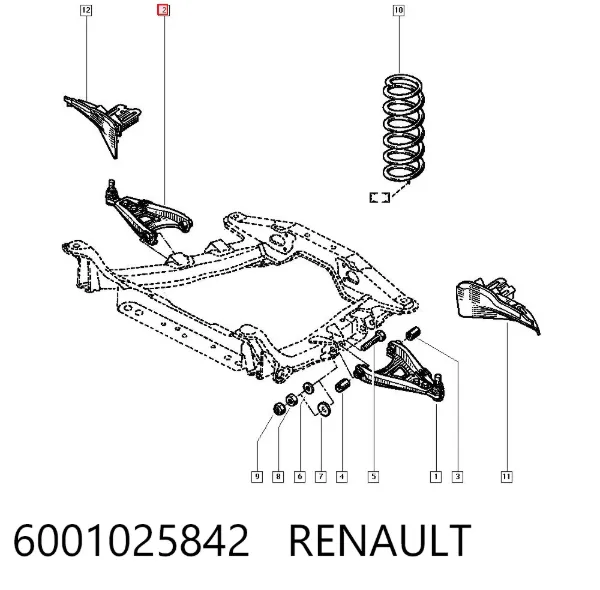 Нижний рычаг 6001025842 Renault (RVI)