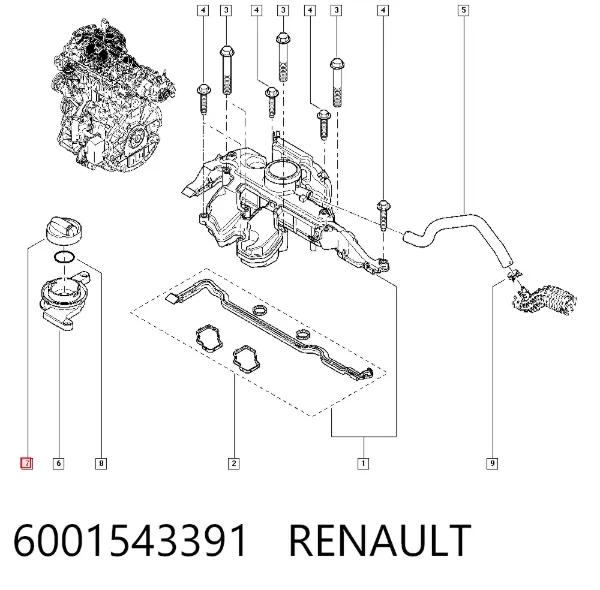 Крышка маслозаливной горловины 6001543391 Renault (RVI)