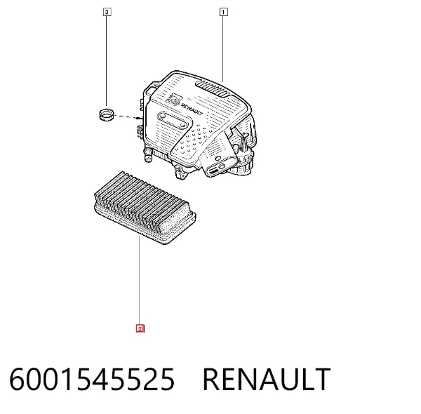 Воздушный фильтр 6001545525 Renault (RVI)