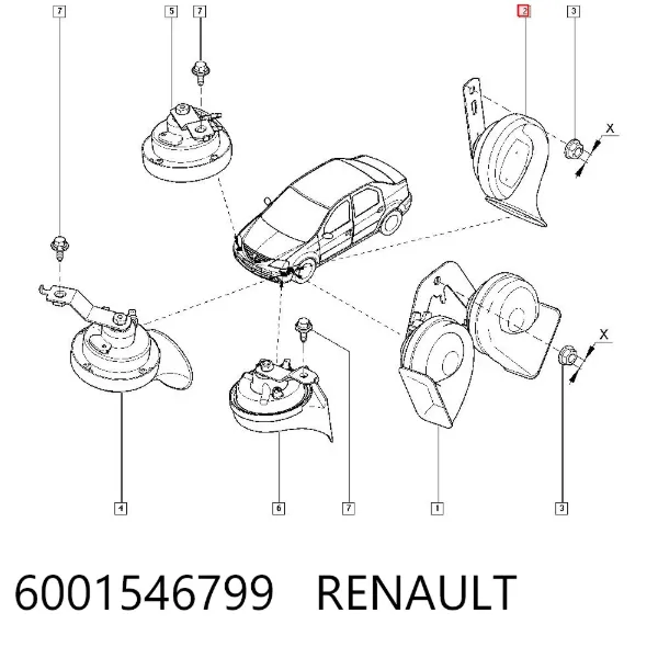 Звуковой сигнал 6001546799 Renault (RVI)