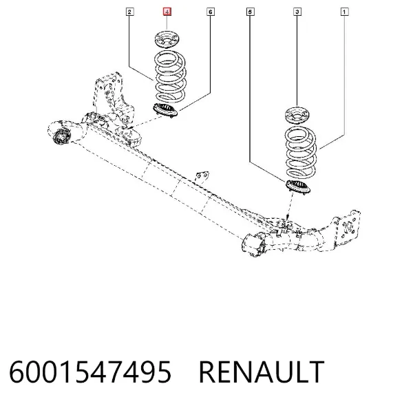 Проставка задней пружины 6001547495 Renault (RVI)