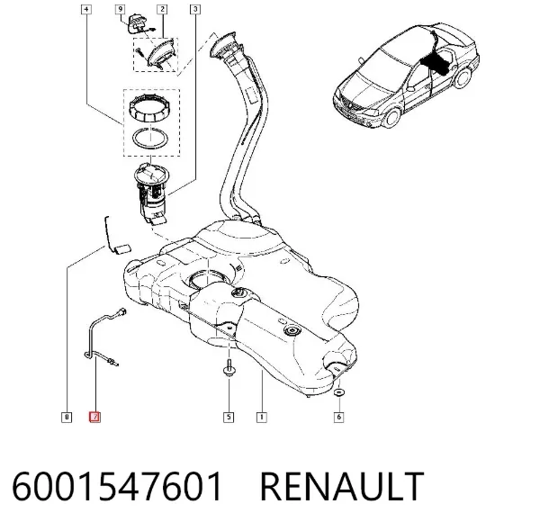Распределитель топлива (рампа) 6001547601 Renault (RVI)