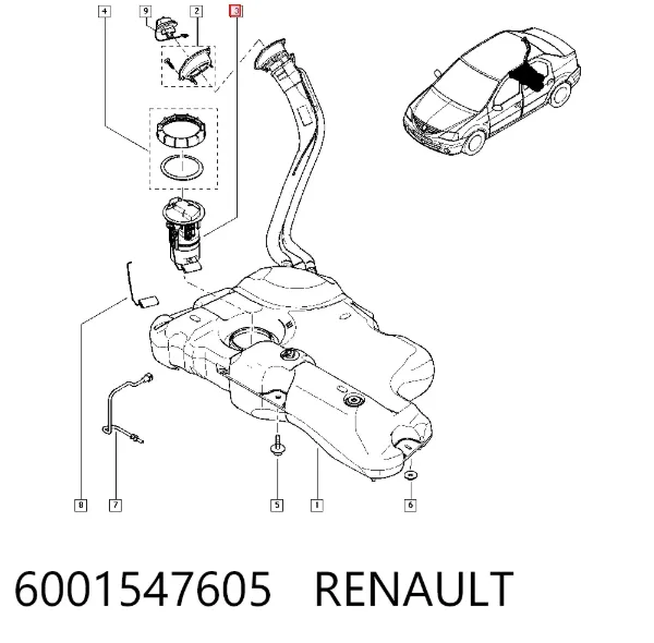 Бензонасос 6001547605 Renault (RVI)