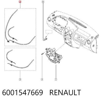 Трос управления отопителем (печкой) RENAULT 6001547669