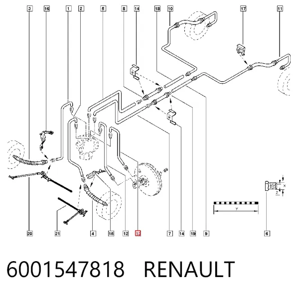 Трубка тормозной системы, бухта 6001547818 Renault (RVI)