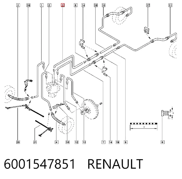 Трубка тормозной системы, бухта 6001547851 Renault (RVI)