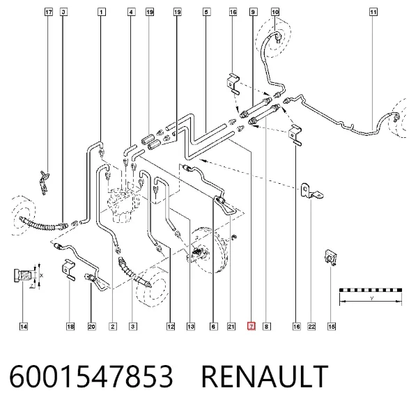 Трубка тормозной системы, бухта 6001547853 Renault (RVI)