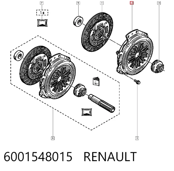 Корзина сцепления 6001548015 Renault (RVI)