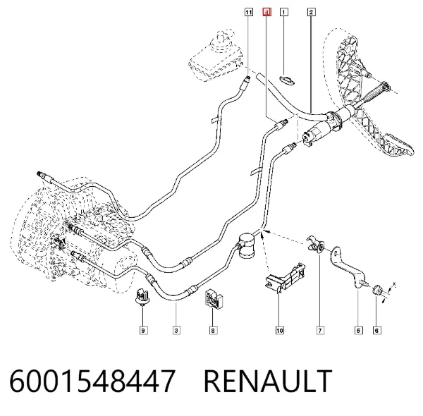 Шланг сцепления 6001548447 Renault (RVI)