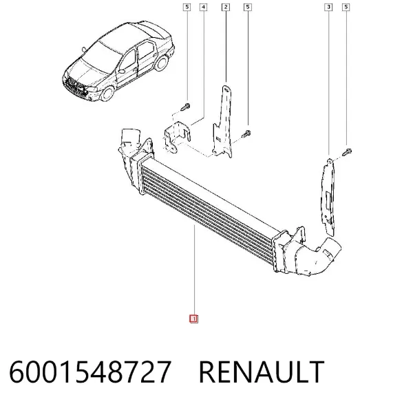 Интеркулер 6001548727 Renault (RVI)