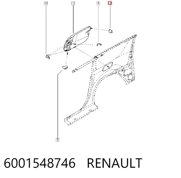 Фиксатор лючка бензобака 6001548746 Renault (RVI)