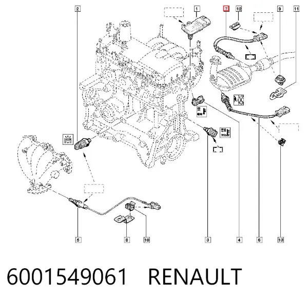 Лямбда зонд 6001549061 Renault (RVI)