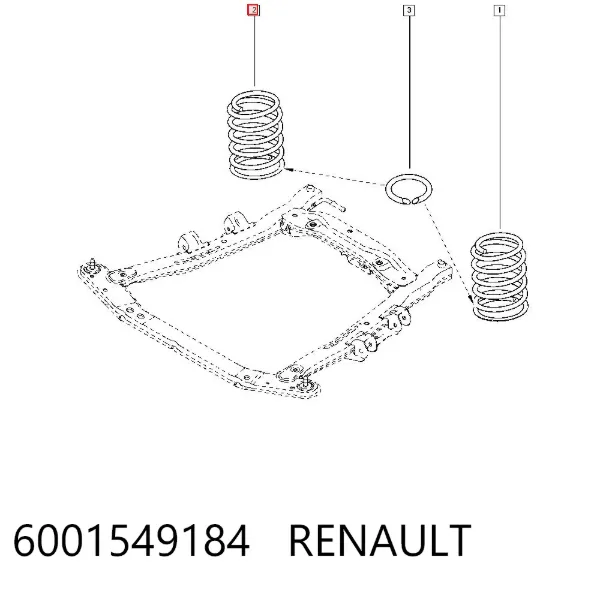 Передняя пружина 6001549184 Renault (RVI)