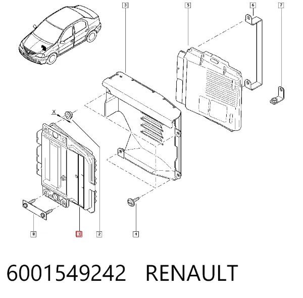 Блок управления двигателем 6001549242 Renault (RVI)