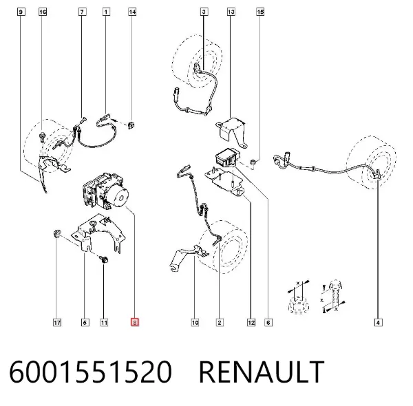 Блок АБС 6001551520 Renault (RVI)