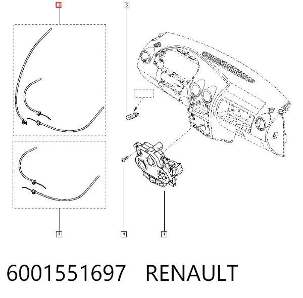 Трос управления отопителем (печкой) 6001551697 Renault (RVI)
