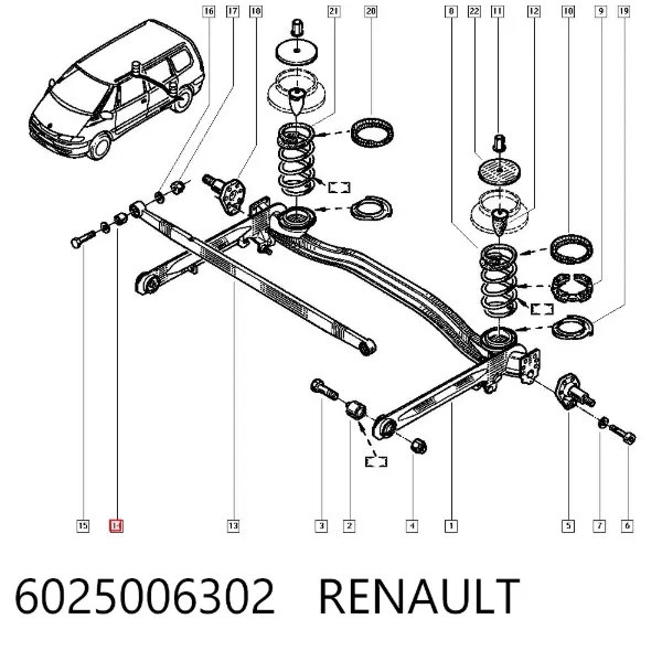 Сайлентблок стабилизатора заднего 6025006302 Renault (RVI)