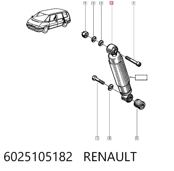Амортизатор задний 6025105182 Renault (RVI)