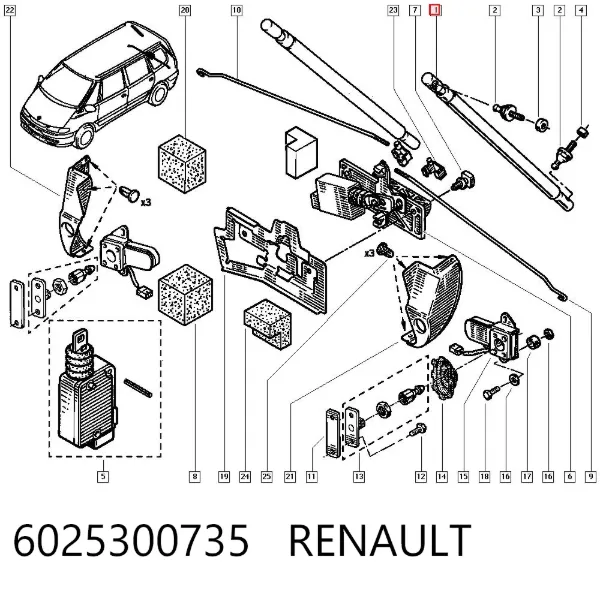 Амортизатор багажника 6025300735 Renault (RVI)