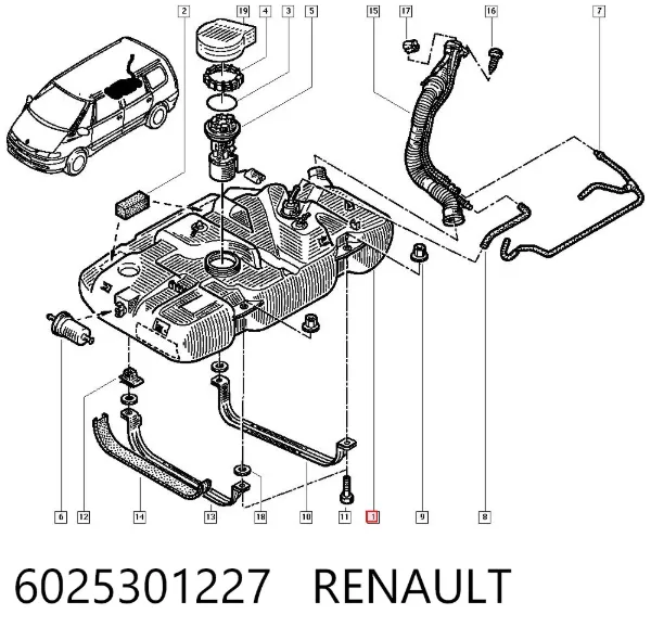 Бензобак 6025301227 Renault (RVI)