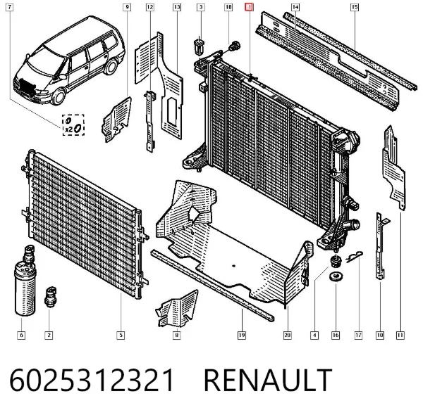 Радиатор 6025312321 Renault (RVI)