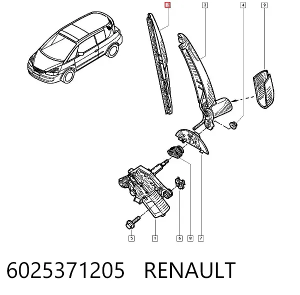 Дворник задний 6025371205 Renault (RVI)