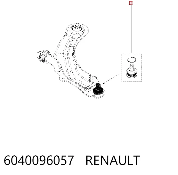Нижняя шаровая опора 6040096057 Renault (RVI)