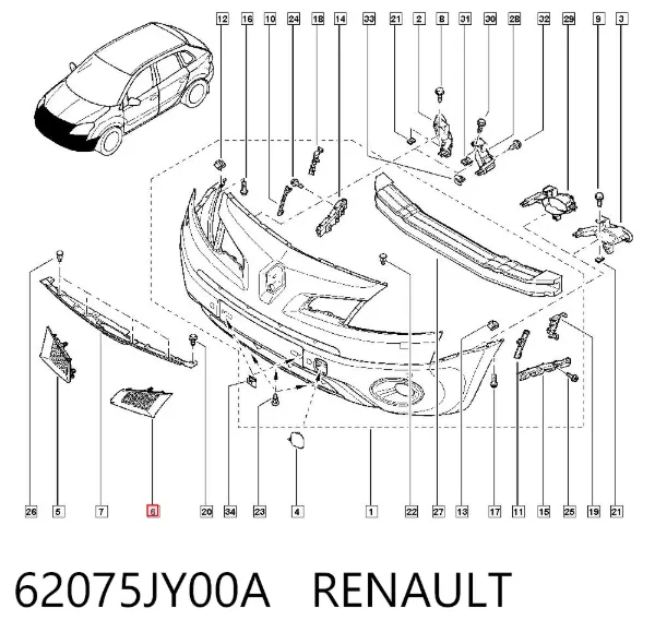 Решетка радиатора 62075JY00A Renault (RVI)