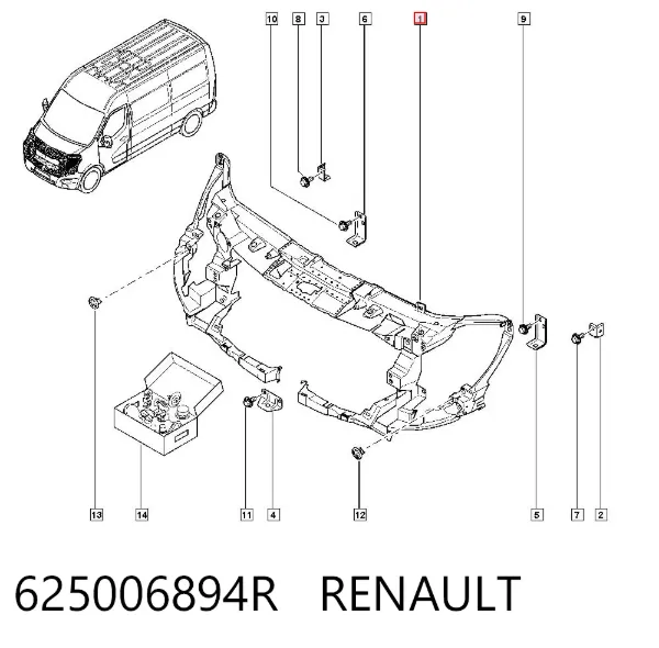 Рамка радиатора 625006894R Renault (RVI)