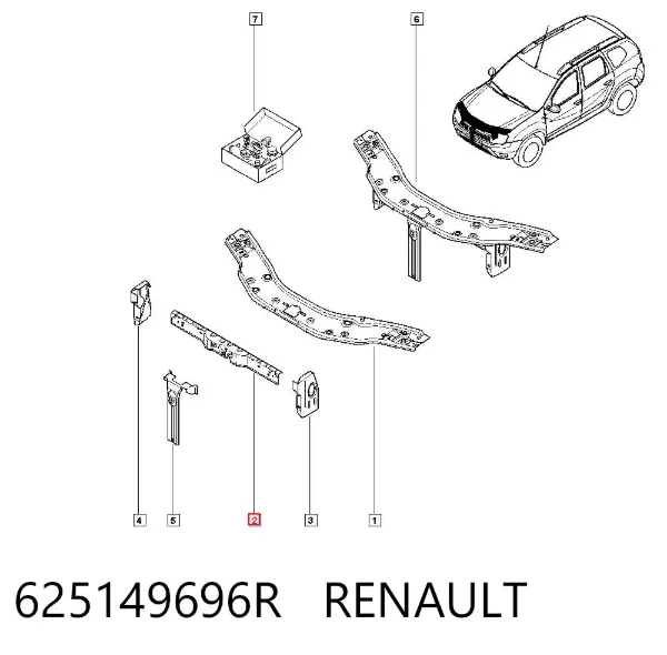 Усилитель переднего бампера 625149696R Renault (RVI)