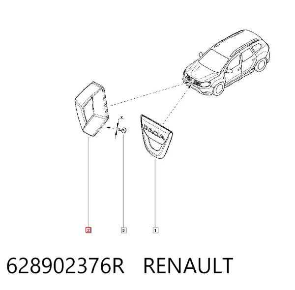 Эмблема решетки радиатора 628902376R Renault (RVI)