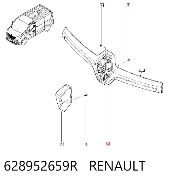 Эмблема решетки радиатора 628952659R Renault (RVI)