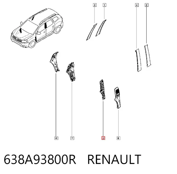 Кронштейн расширителя переднего крыла левый 638A93800R Renault (RVI)
