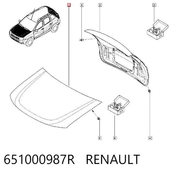 Капот 651000987R Renault (RVI)