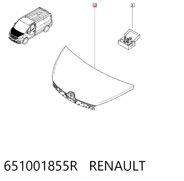 Капот 651001855R Renault (RVI)