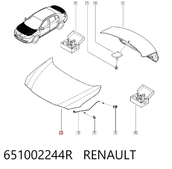 Капот 651002244R Renault (RVI)
