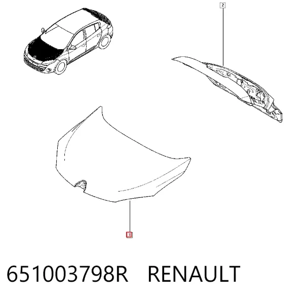 Капот 651003798R Renault (RVI)
