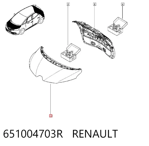 Капот 651004703R Renault (RVI)