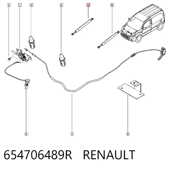 Амортизатор капота 654706489R Renault (RVI)