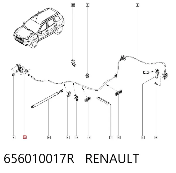 Замок капота 656010017R Renault (RVI)