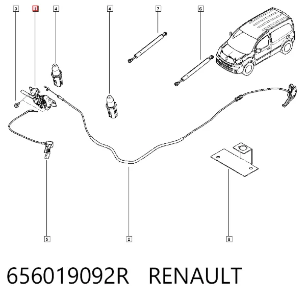Замок капота 656019092R Renault (RVI)