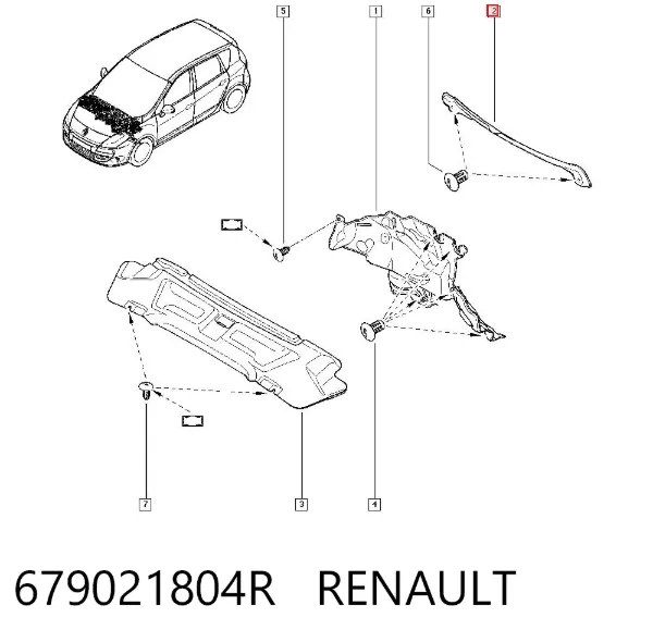 Шумоизоляция капота 679021804R Renault (RVI)