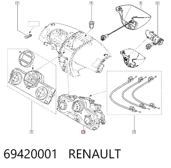 Блок управления кондиционером Renault Megane II