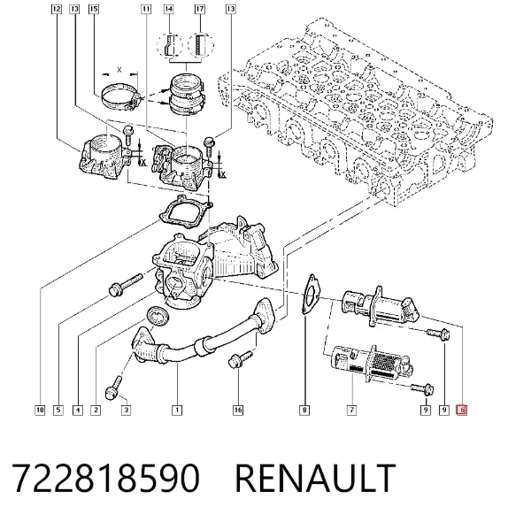Клапан ЕГР 722818590 Renault (RVI)